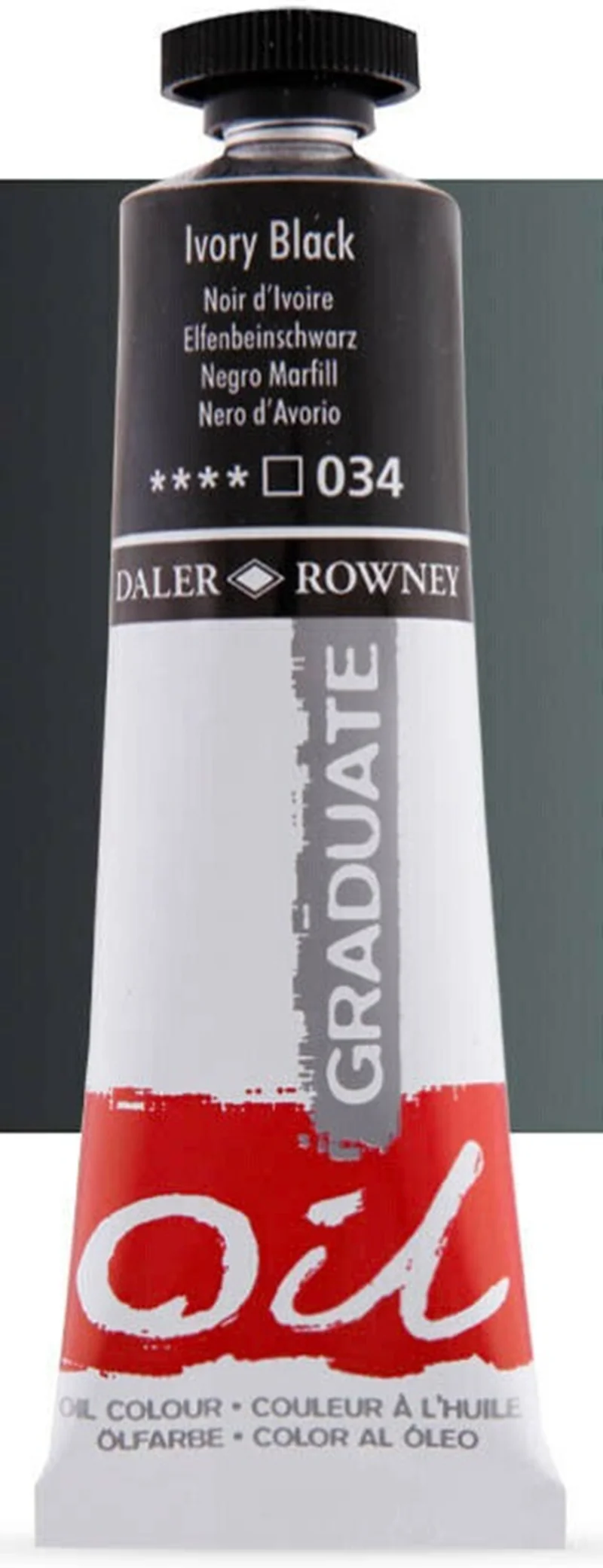 DALER ROWNEY YAĞLI BOYA GRADUATE GRAD SERİSİ 38 ML IVORY BLACK 117038034