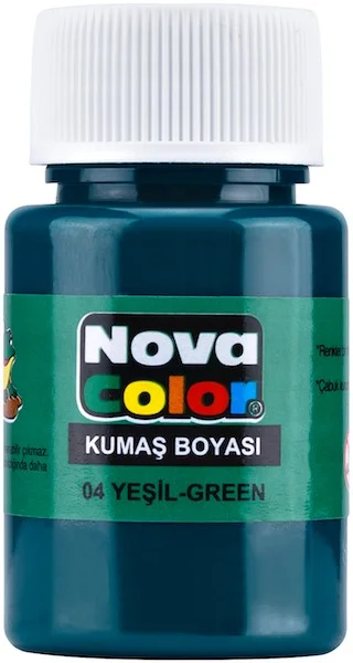 NOVA COLOR KUMAŞ BOYASI ŞİŞE 35 CC YEŞİL NC-162