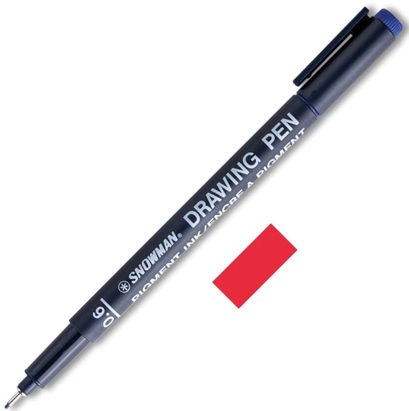 SNOWMAN ÇİZİM KALEMİ DRAWING 0.6 KIRMIZI 700D