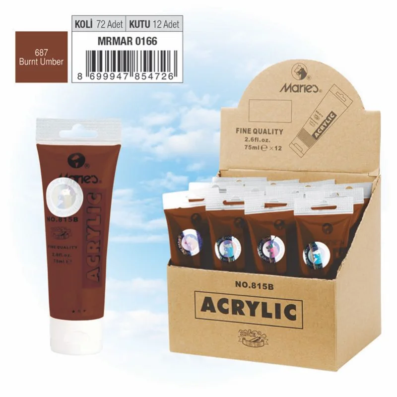 MARIES AKRİLİK BOYA 75 ML 815-687 BURNT UMBER
