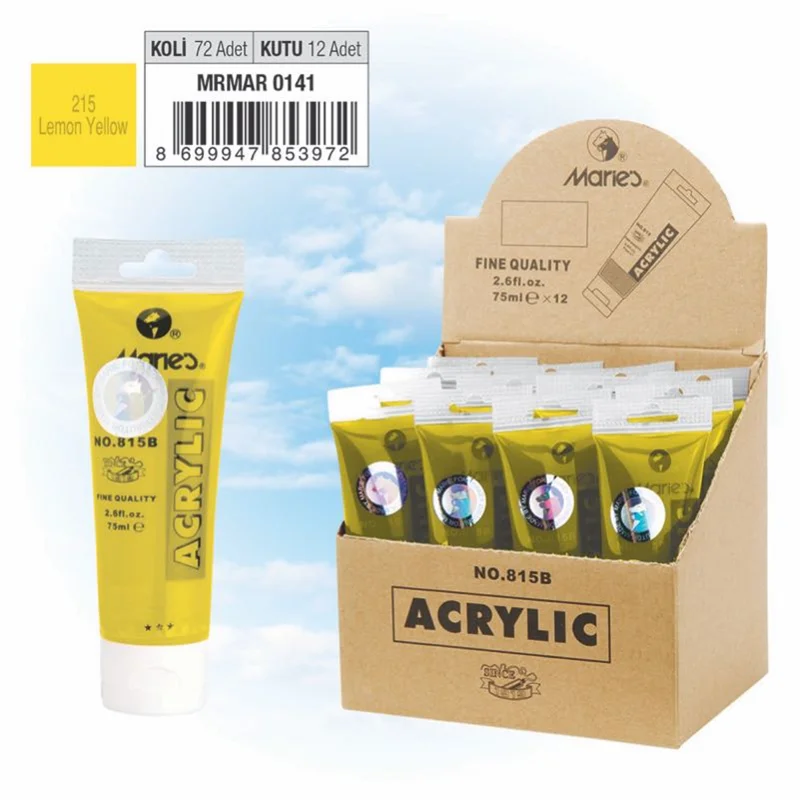 MARIES AKRİLİK BOYA 75 ML 815-215 LEMON YELLOW