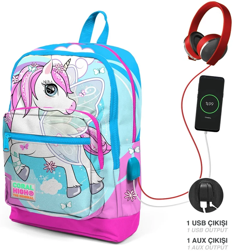 YAYGAN ÇANTA SIRT CORAL HIGH USB+AUX SOKETLİ 23811