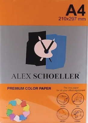 ALEX FOTOKOPİ KAĞIDI A4 FOSFORLU TURUNCU 500 LÜ ALX-771