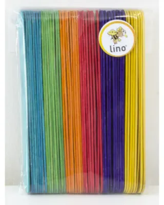 LİNO AHŞAP ÇUBUK RENKLİ 15 CM 50 Lİ RBZ-031