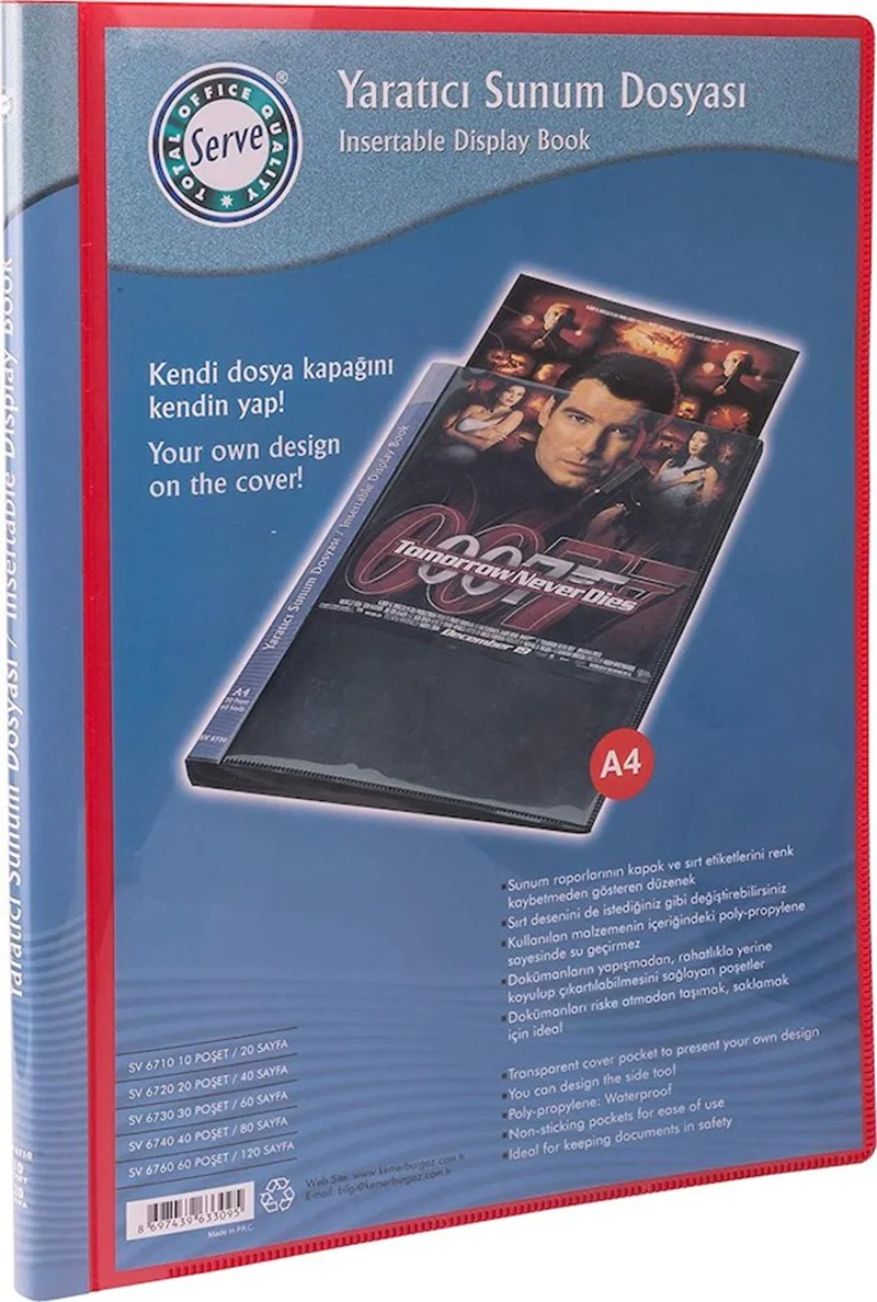 SERVE SUNUM DOSYASI 10 LU KIRMIZI SV-6710-KRM