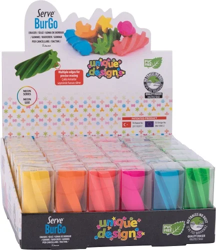 SERVE SİLGİ BURGO STAND 36 LI FOSFORLU KARTON SV-BURGO36KTFR-P1