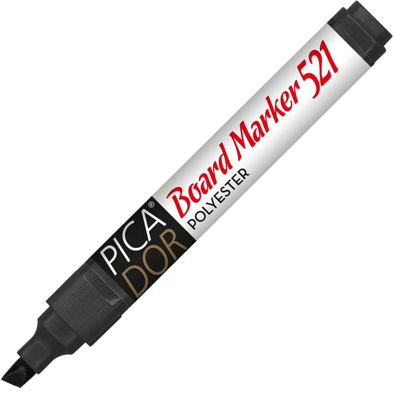PICADOR BEYAZ TAHTA KALEMİ 521 KESİK UÇ SİYAH KX024