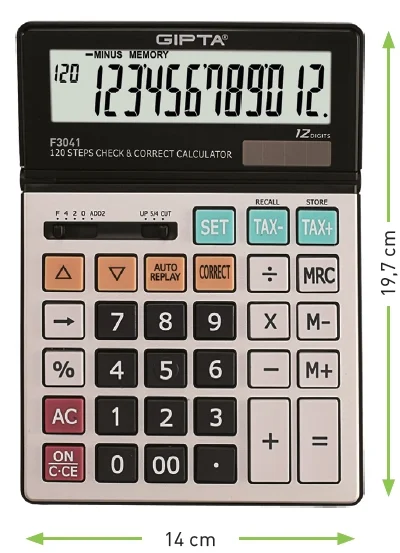 GIPTA HESAP MAKİNESİ 12 HANE MASA TİPİ F3041
