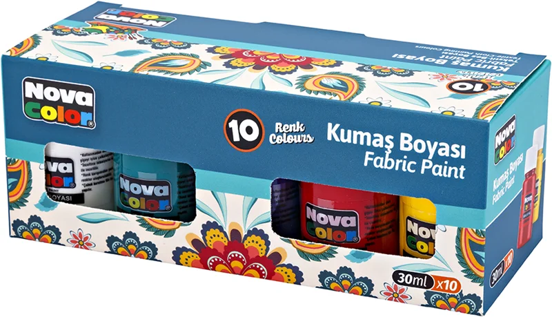 NOVA COLOR KUMAŞ BOYASI ŞİŞE 10 LU NC-194
