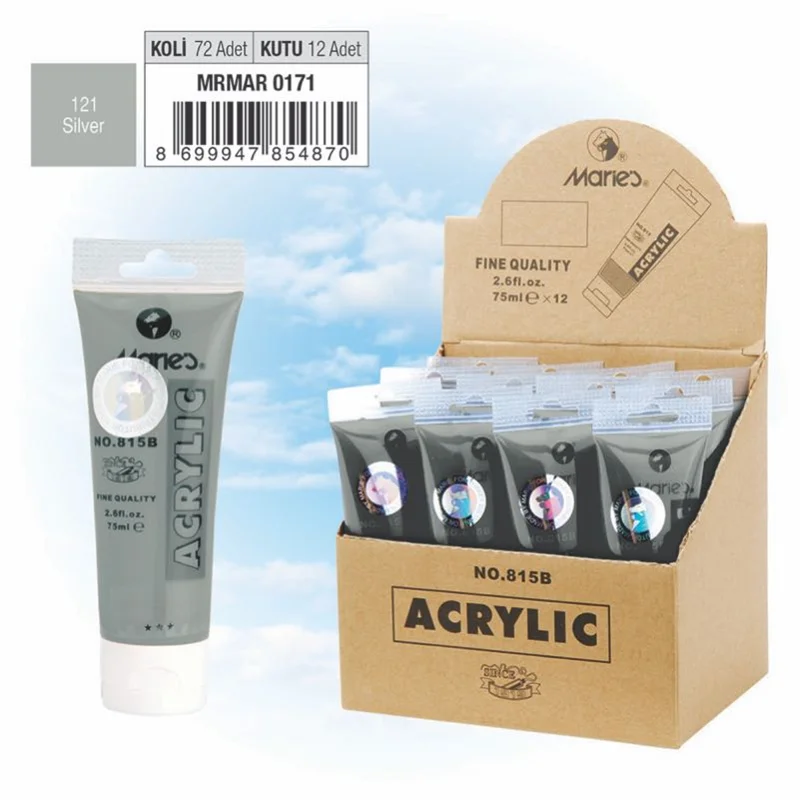 MARIES AKRİLİK BOYA 75 ML 815-121 SILVER