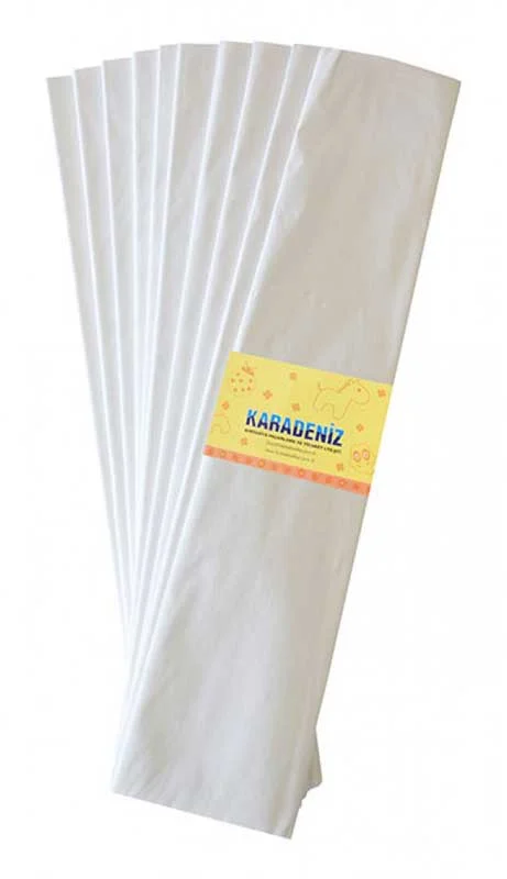 LİNO KREPON KAĞIDI 50x200 LÜX BEYAZ 10 LU PA-014-B