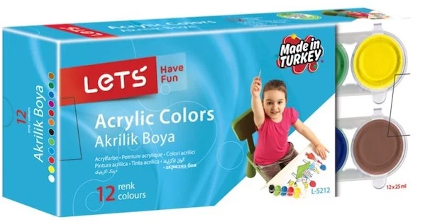 LETS AKRİLİK BOYA 25 ML 12 RENK L5212