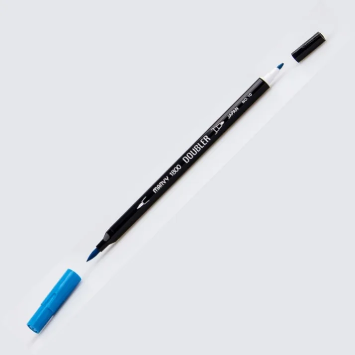 MARVY FIRÇA KALEM BRUSH PEN ÇİFT UÇLU 1800-010 LIGHT BLUE