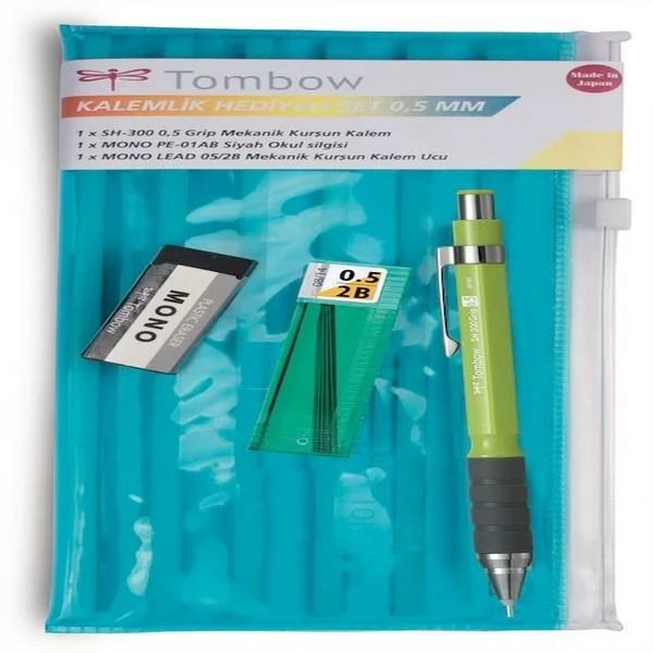 TOMBOW VERSATİL KALEM SH-300 GRIP OKUL SETİ KALEMLİKLİ 0.5 LİMON YEŞİL T-SH-GR51 R5.K1