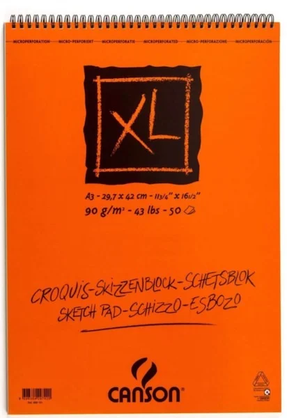 CANSON RESİM ve ÇİZİM BLOĞU XL CROQUIS SPİRALLİ A3 90 GR 50 SF FCNS09050A3YS