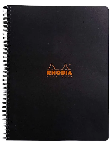 RHODIA DEFTER BASIC SPİRALLİ A4+ 80 GR 80 YP ÇİZGİLİ SİYAH RD193109