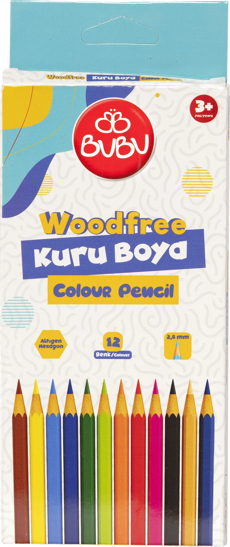BU-BU WOODFREE KURU BOYA TAM BOY 12 RENK BUBU-KUR001
