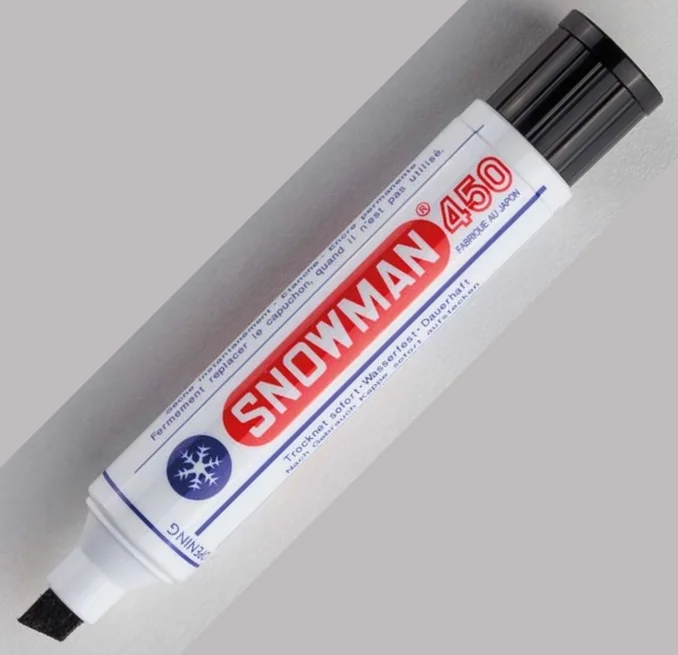SNOWMAN PERMANENT MARKÖR KESİK UÇ 450 SİYAH