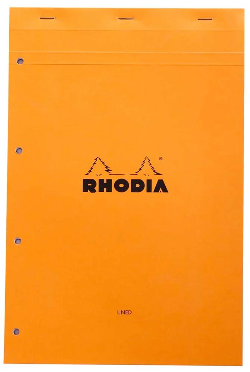 RHODIA BLOKNOT BASIC DİKİŞLİ 4 DELİKLİ A4+ 80 GR 80 YP ÇİZGİLİ TURUNCU BEYAZ KAĞIT RA119600
