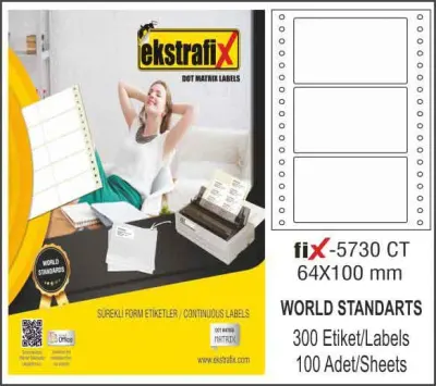 EKSTRAFİX BİLGİSAYAR ETİKETİ FİX-5730 64x100 MM