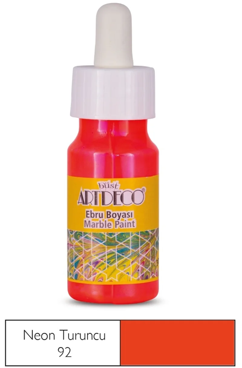 ARTDECO EBRU BOYASI NEON 30 ML (DAMLALIKLI) TURUNCU Y-016B-92