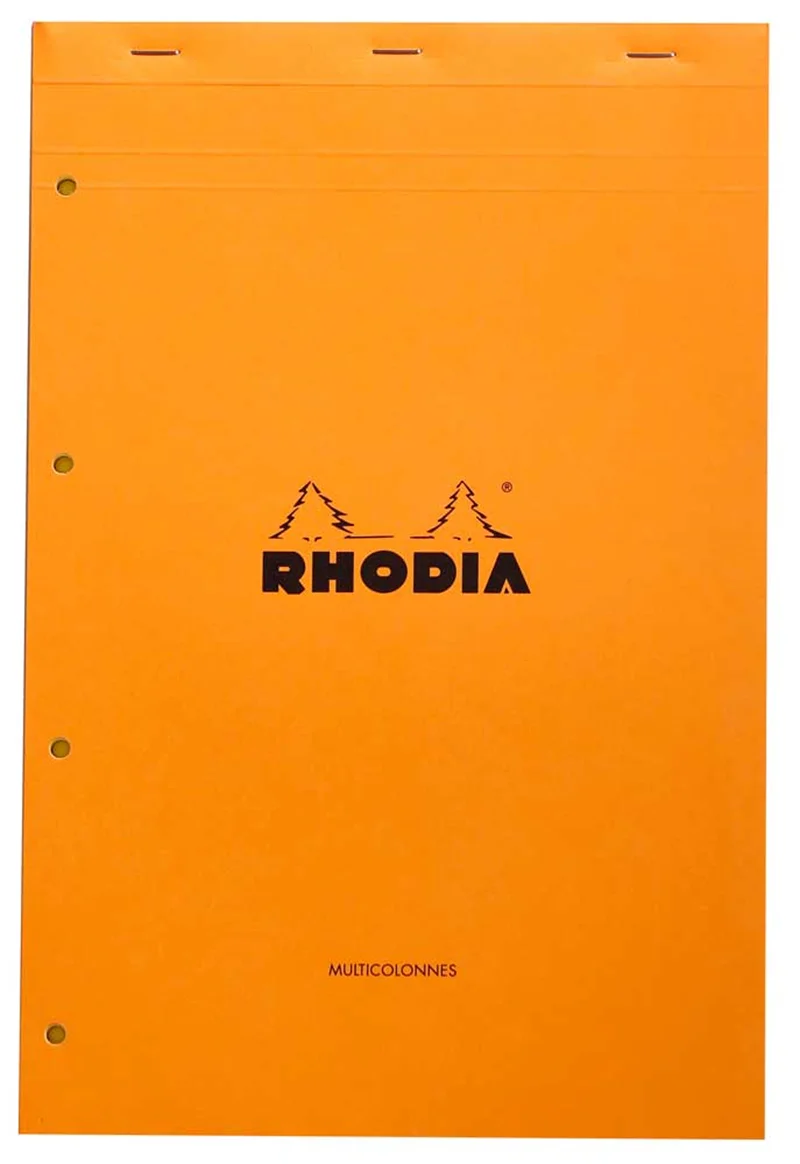 RHODIA BLOKNOT BASIC DİKİŞLİ 4 DELİKLİ A4+ 80 GR 80 YP KARELİ TURUNCU SARI KAĞIT RA119700
