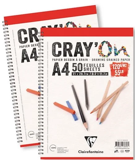 CLAIREFONTAINE RESİM ve ÇİZİM BLOĞU CRAY'ON SPİRALLİ YANDAN A5 120 GR 50 YP CD966617