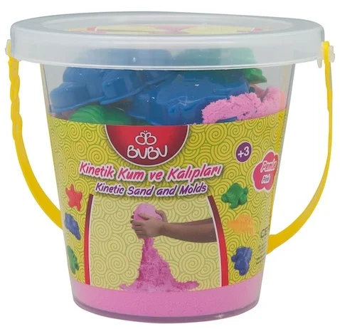 BU-BU KİNETİK KUM KOVA 500 GR. PEMBE BUBU-KU0023