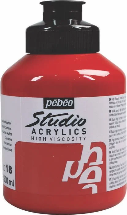 PEBEO AKRİLİK BOYA STUDIO 500 ML 171*18 NAPHTOL CARMINE