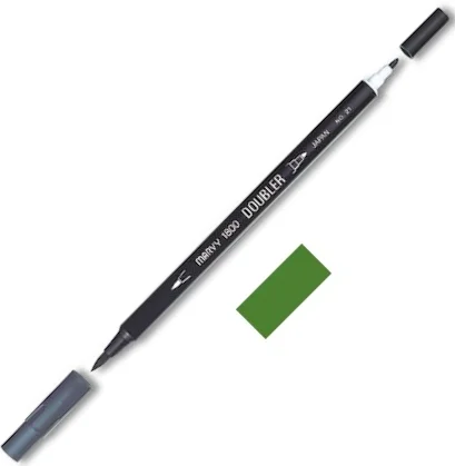 MARVY FIRÇA KALEM BRUSH PEN ÇİFT UÇLU 1800-015 OLIVE GREEN