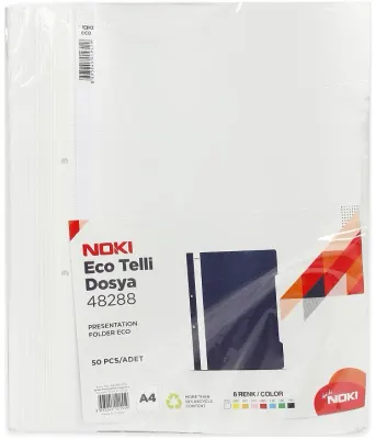 HB NOKİ TELLİ DOSYA ECO 4828 BEYAZ 50 Lİ
