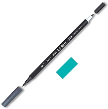 MARVY FIRÇA KALEM BRUSH PEN ÇİFT UÇLU 1800-104 CARIBBEAN BLUE