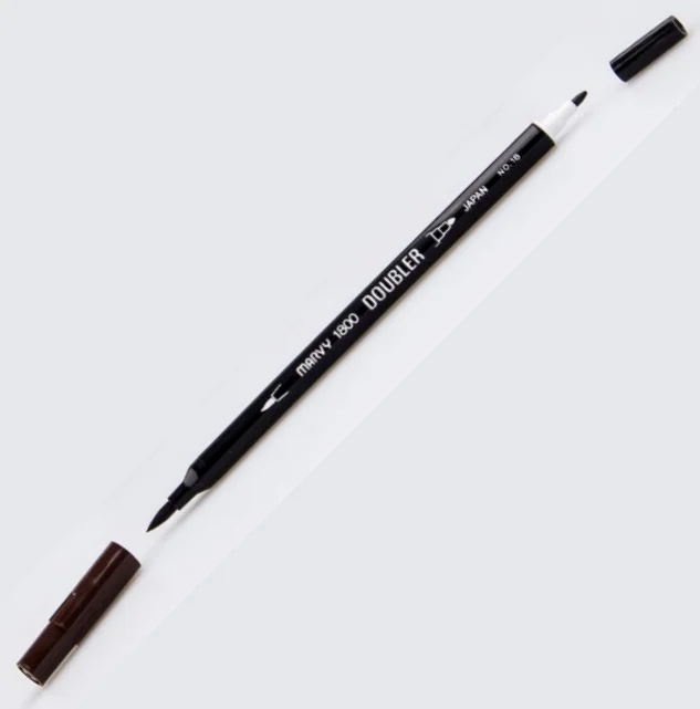 MARVY FIRÇA KALEM BRUSH PEN ÇİFT UÇLU 1800-018 DURK BROWN