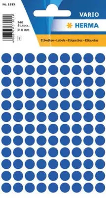 HERMA ETİKET VARIO YUVARLAK ÇAP 8 MM LACİVERT 1833