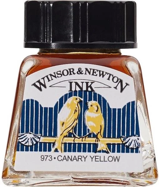 W&N ÇİZİM MÜREKKEBİ DRAWING INK 14 ML CANARY YELLOW 123 WN-1005123