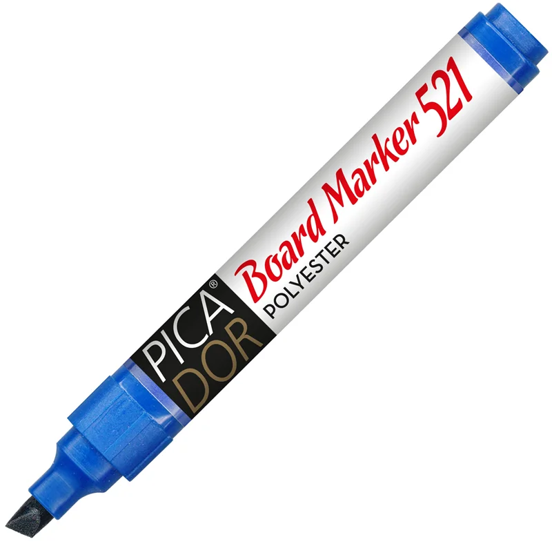 PICADOR BEYAZ TAHTA KALEMİ 521 KESİK UÇ MAVİ KX025
