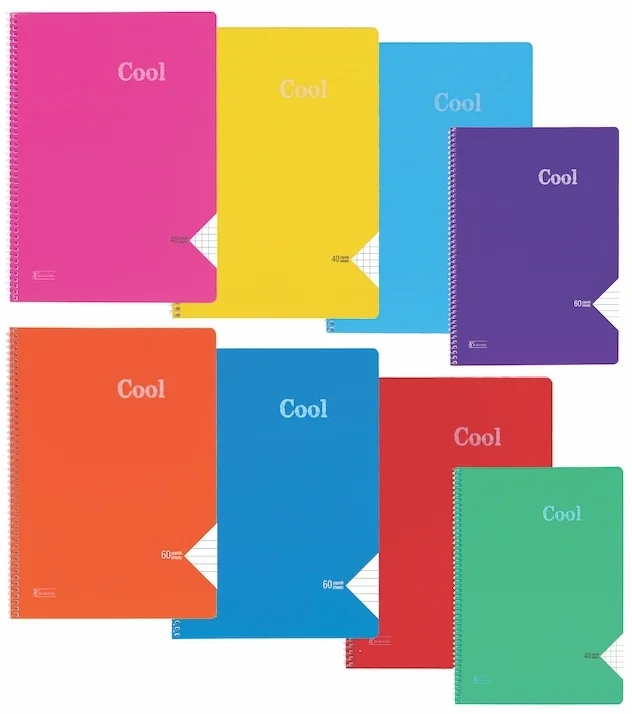 KESKİN DEFTER COOL A5 SPİRALLİ PP KAPAK 96 YP. KARELİ 450732-99