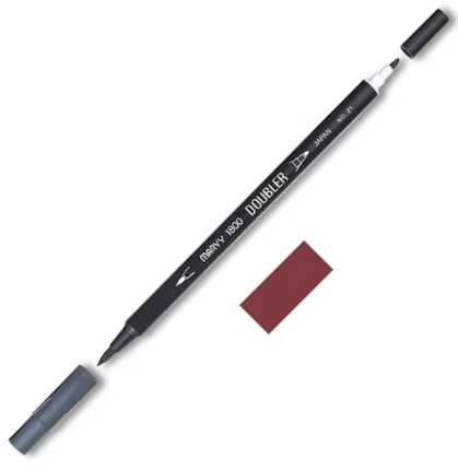MARVY FIRÇA KALEM BRUSH PEN ÇİFT UÇLU 1800-028 ENGLISH RED