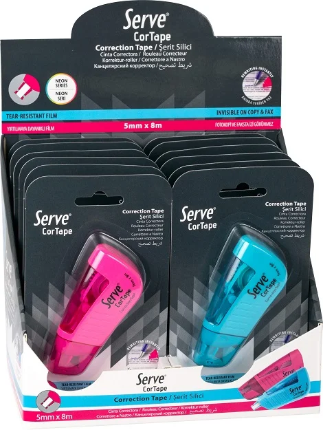 SERVE ŞERİT SİLİCİ 5 MM x 8 MT FOSFORLU CORTAPE 12 Lİ SV-CTAPE5-8M12KTFR