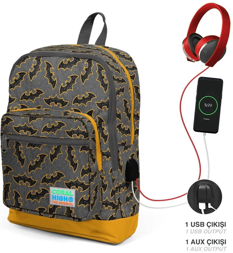 YAYGAN ÇANTA SIRT CORAL HIGH USB+AUX SOKETLİ 23821