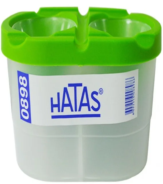 HATAS FIRÇA TEMİZLEME KABI 2 BÖLMELİ EKO 0898