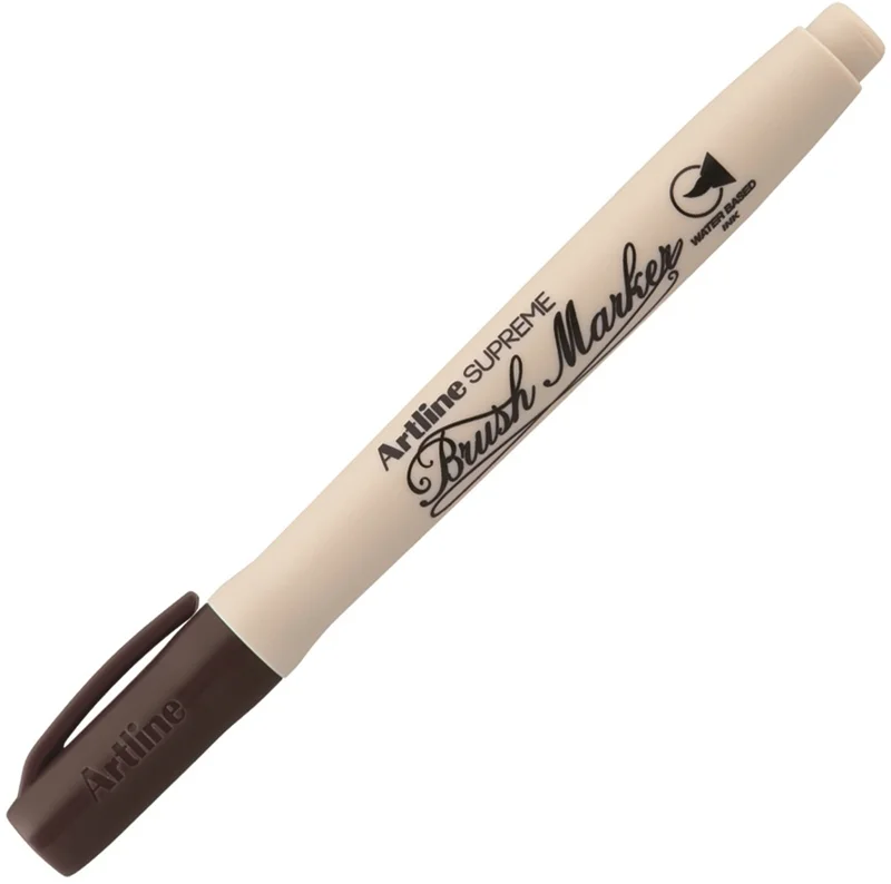 ARTLINE KEÇELİ KALEM SUPREME BRUSH MARKER FIRÇA UÇLU KOYU KAHVERENGİ A-EPF-F D.BROWN