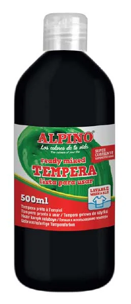 ALPINO SULUBOYA 500ML TEMPERA SİYAH DM-030183