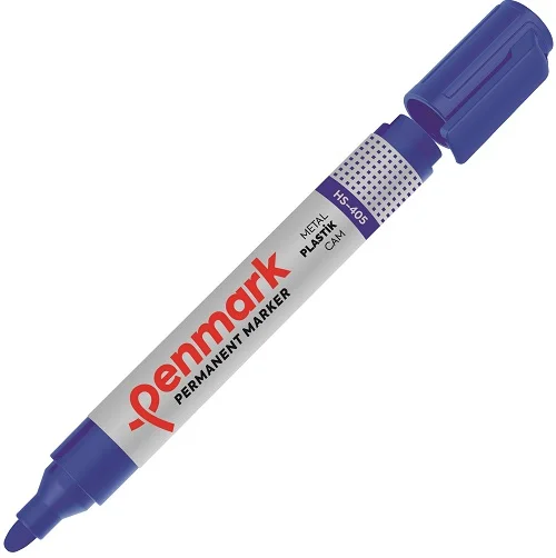 PENMARK PERMANENT MARKÖR YUVARLAK UÇ MAVİ HS-405-02