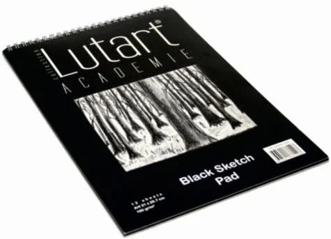 LUTART ÇİZİM BLOĞU SİYAH SPİRALLİ A3 160 GR 12 YP CZB-LA-SFA3