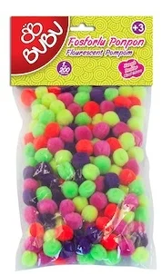 BU-BU PONPON FOSFORLU 1CM 200'LÜ KARMA BUBU-HS0001