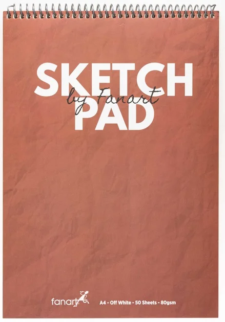 FANART ACADEMY ÇİZİM PAD SKETCH PAD SPİRALLİ A3 80 GR 50 YP BORDO F-8682.A3