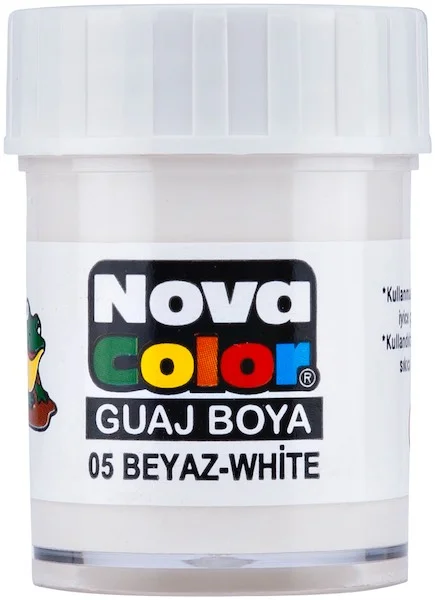 NOVA COLOR GUAJ BOYA ŞİŞE 30 CC BEYAZ NC-107