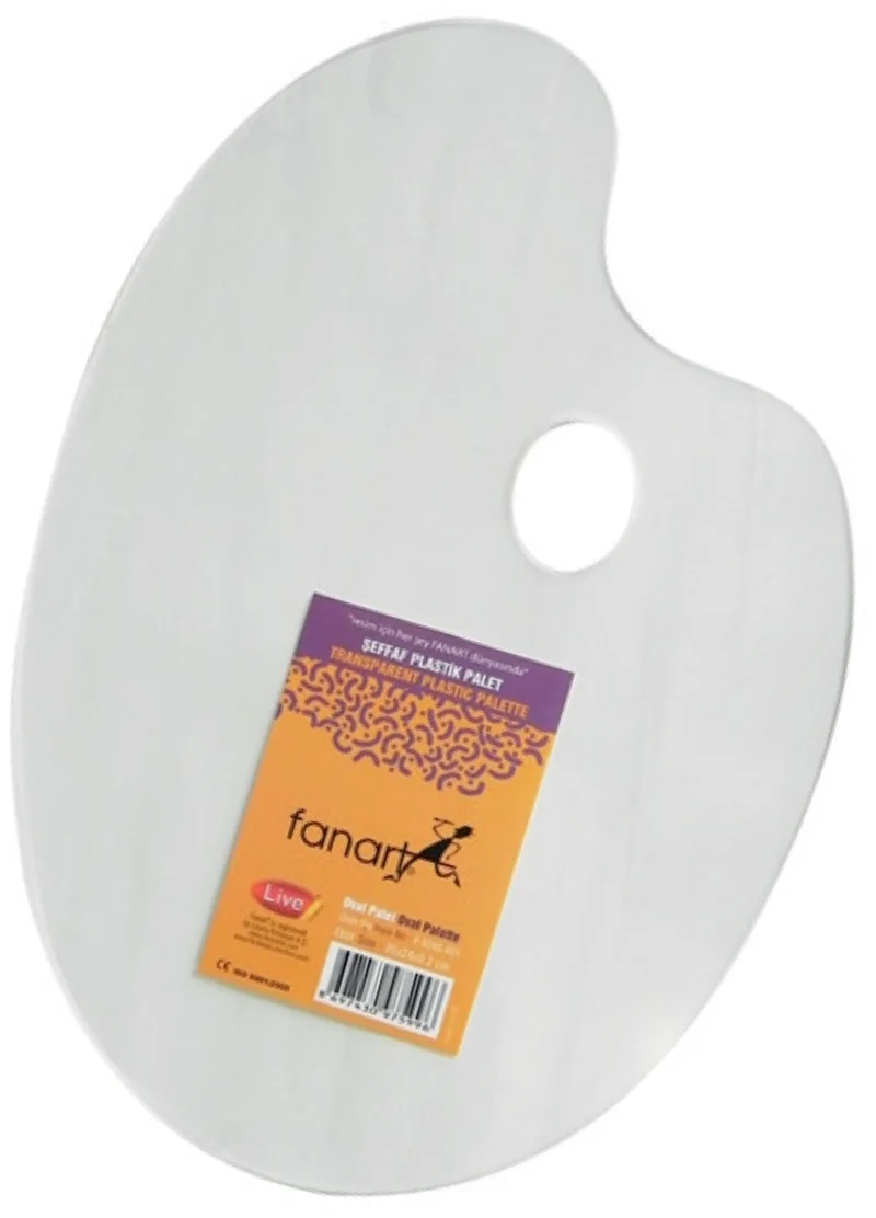 FANART ACADEMY PALET PLASTİK OVAL ŞEFFAF 24x34 CM F-9231-Y24