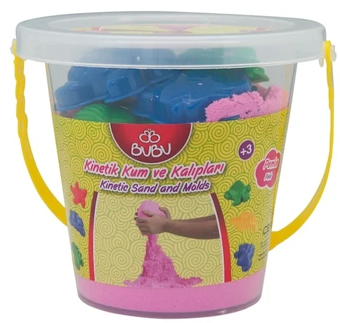PASİF BU-BU KİNETİK KUM KOVA 1000 GR. PEMBE BUBU-KU0017